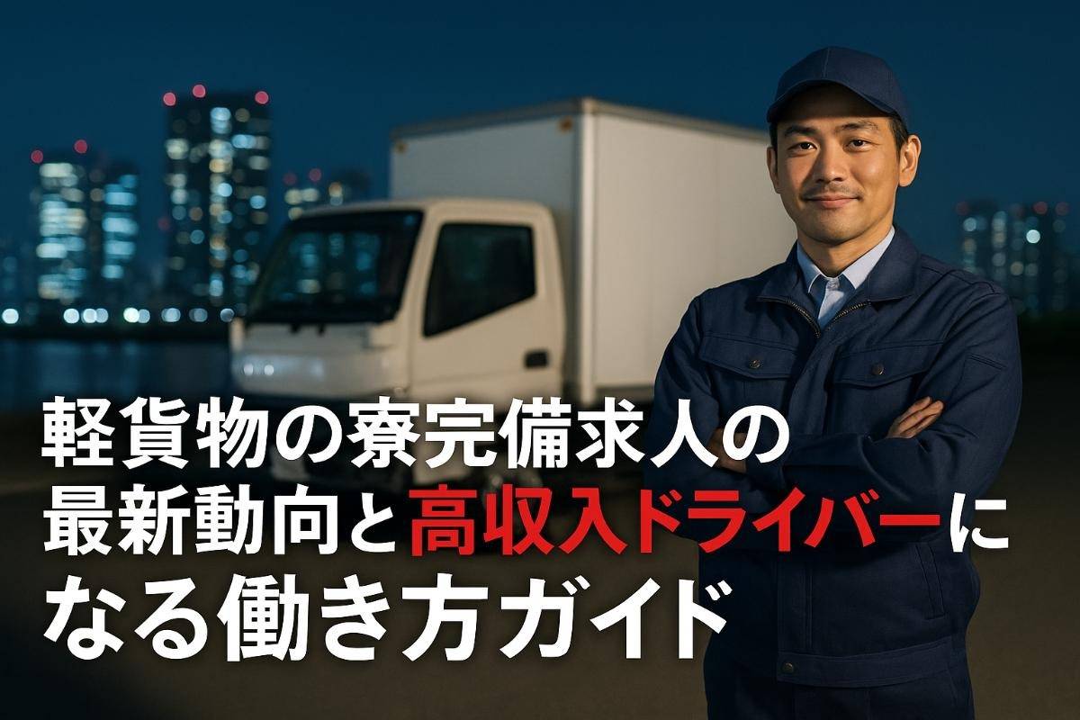 軽貨物の寮完備求人の最新動向と高収入ドライバーになる働き方ガイド