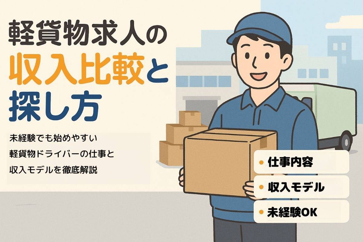 軽貨物の持ち込み求人の仕事内容・収入モデル徹底比較！未経験OKの探し方と失敗回避のコツ