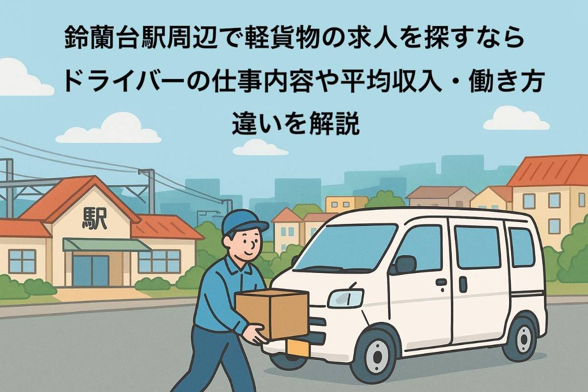 鈴蘭台駅周辺で軽貨物の求人を探すならドライバーの仕事内容や平均収入・働き方の違い解説